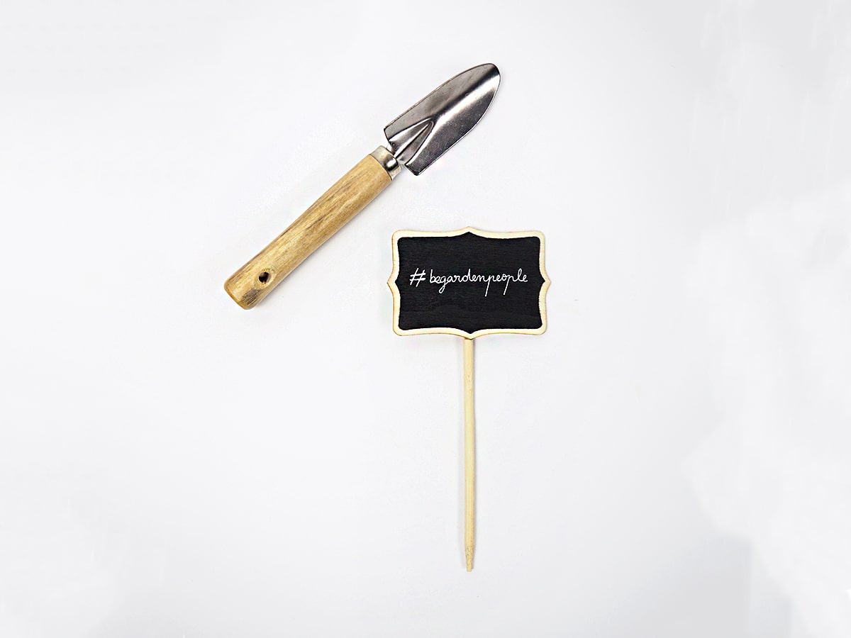 Étiquettes en bambou avec tableau noir 6 pces