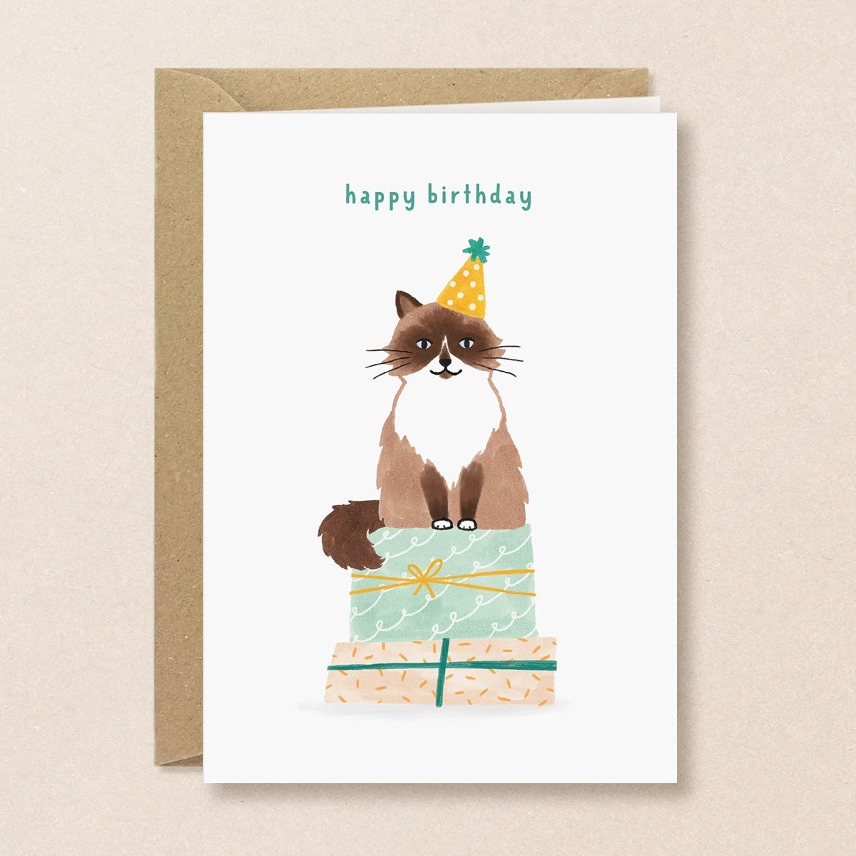Carte de vœux ''Chat d'anniversaire''