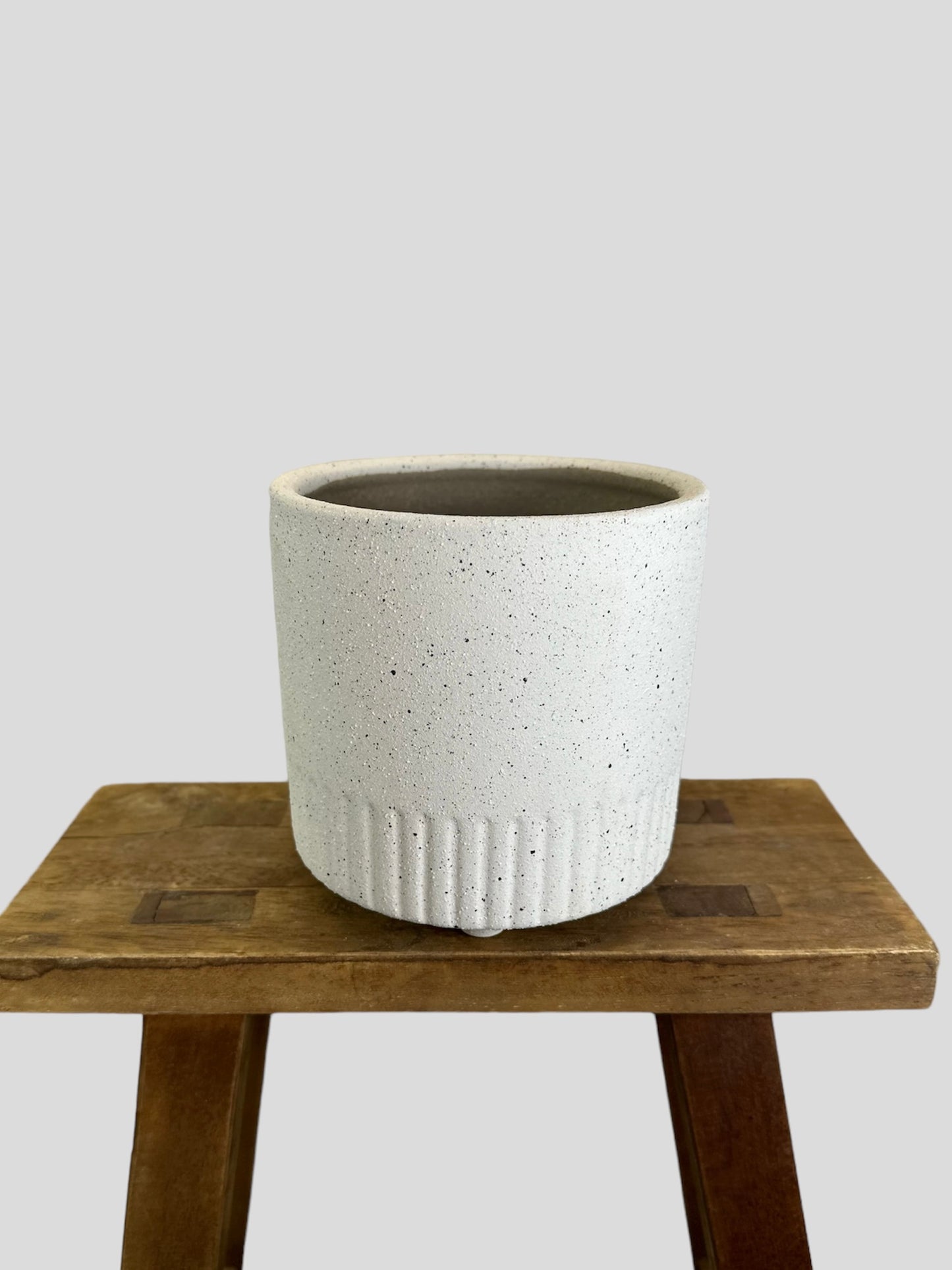Cache-pot ''Granita'' blanc Ø13 cm