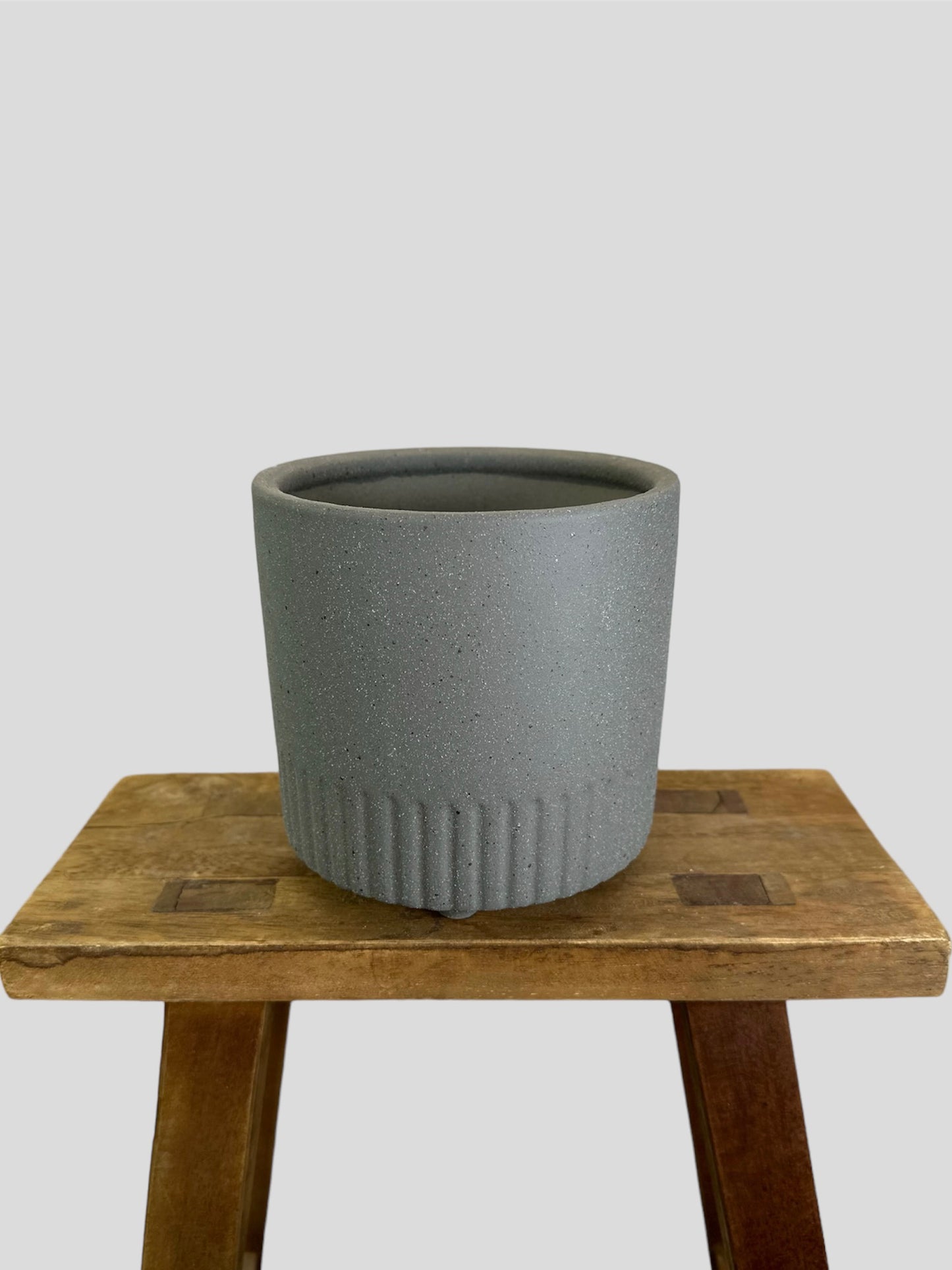 Cache-pot ''Granita'' gris Ø13 cm