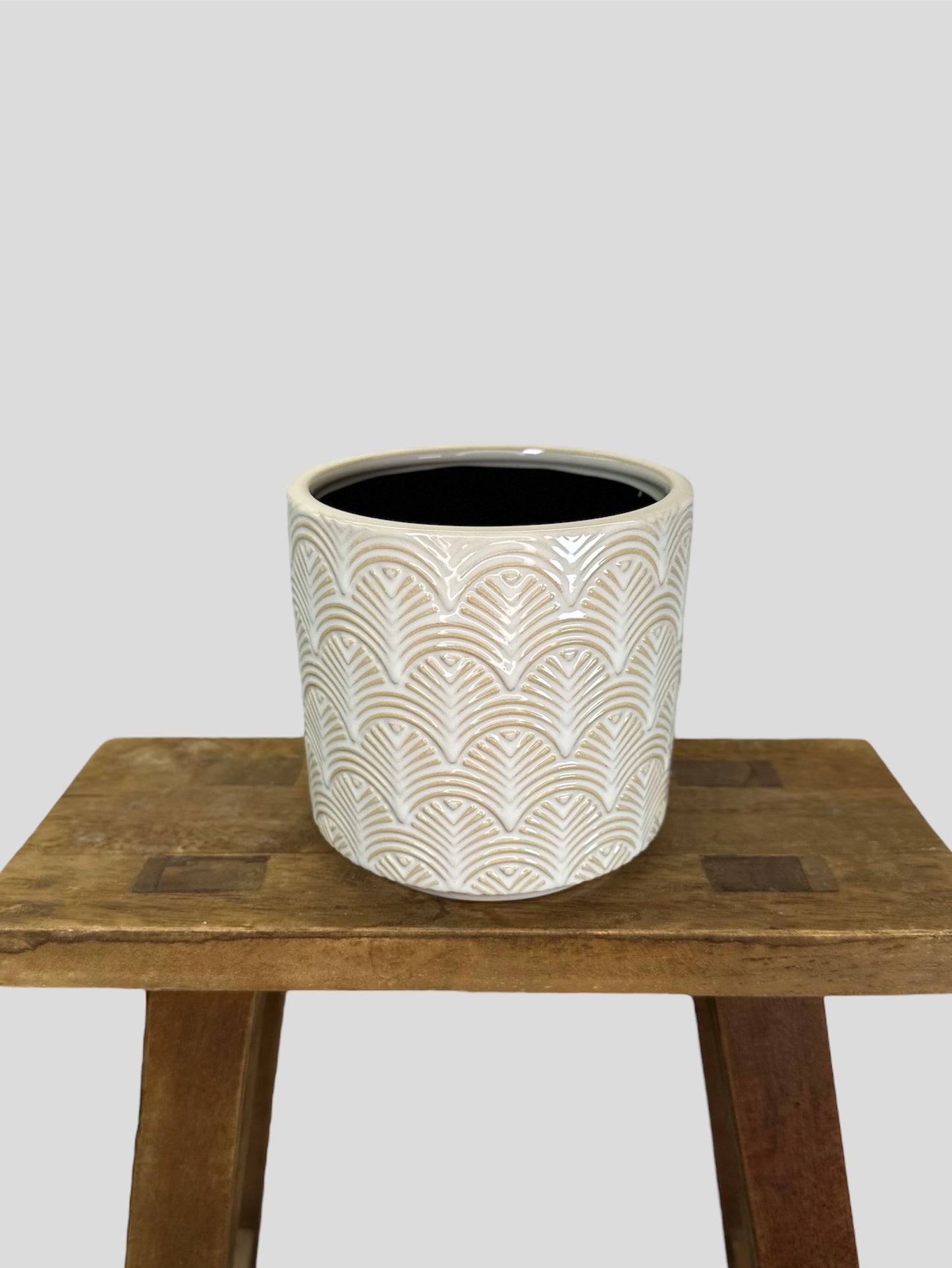 Cache-pot ''Neela'' blanc Ø11 cm