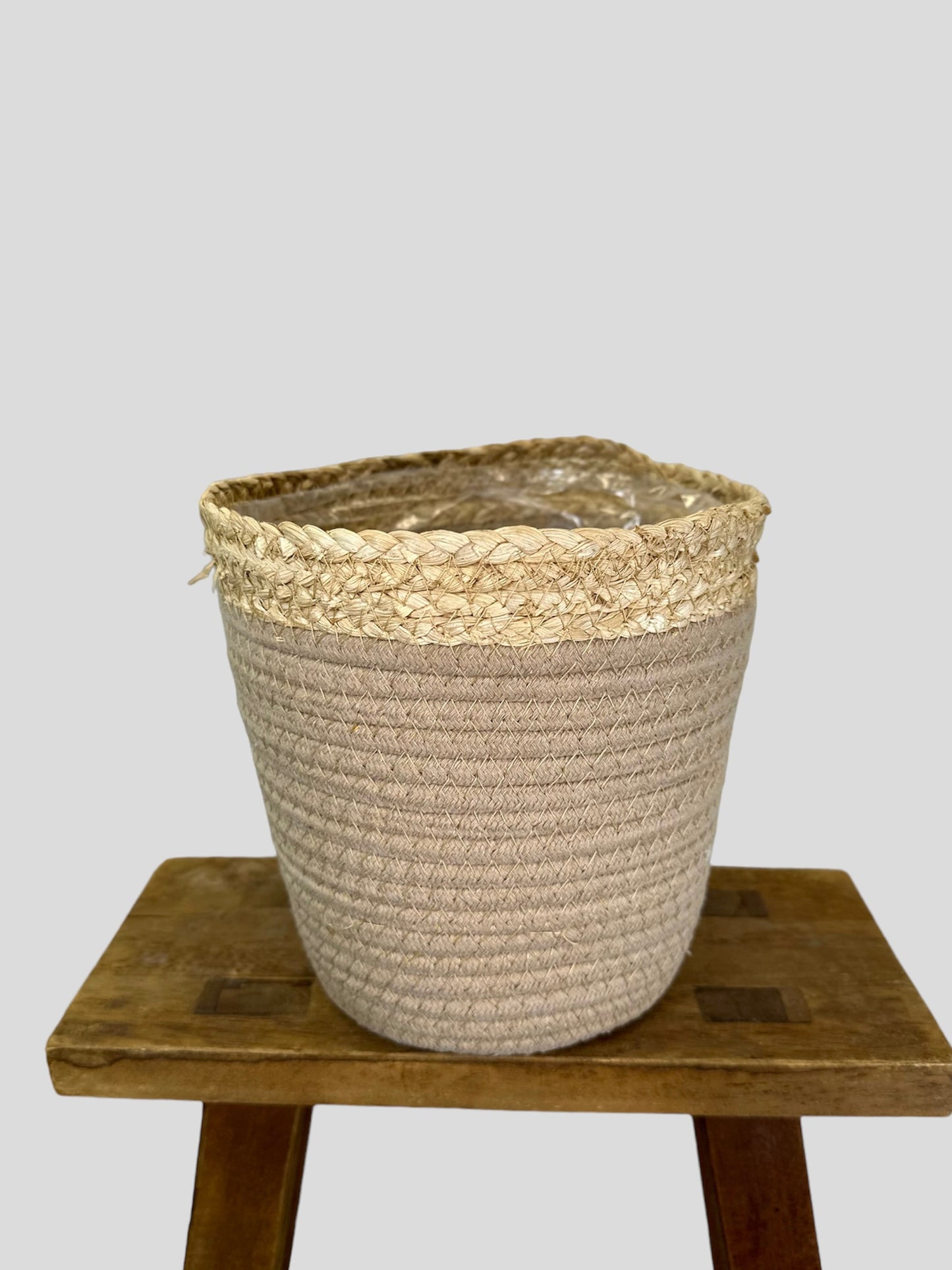 Cache-pot Panier beige Ø19 cm
