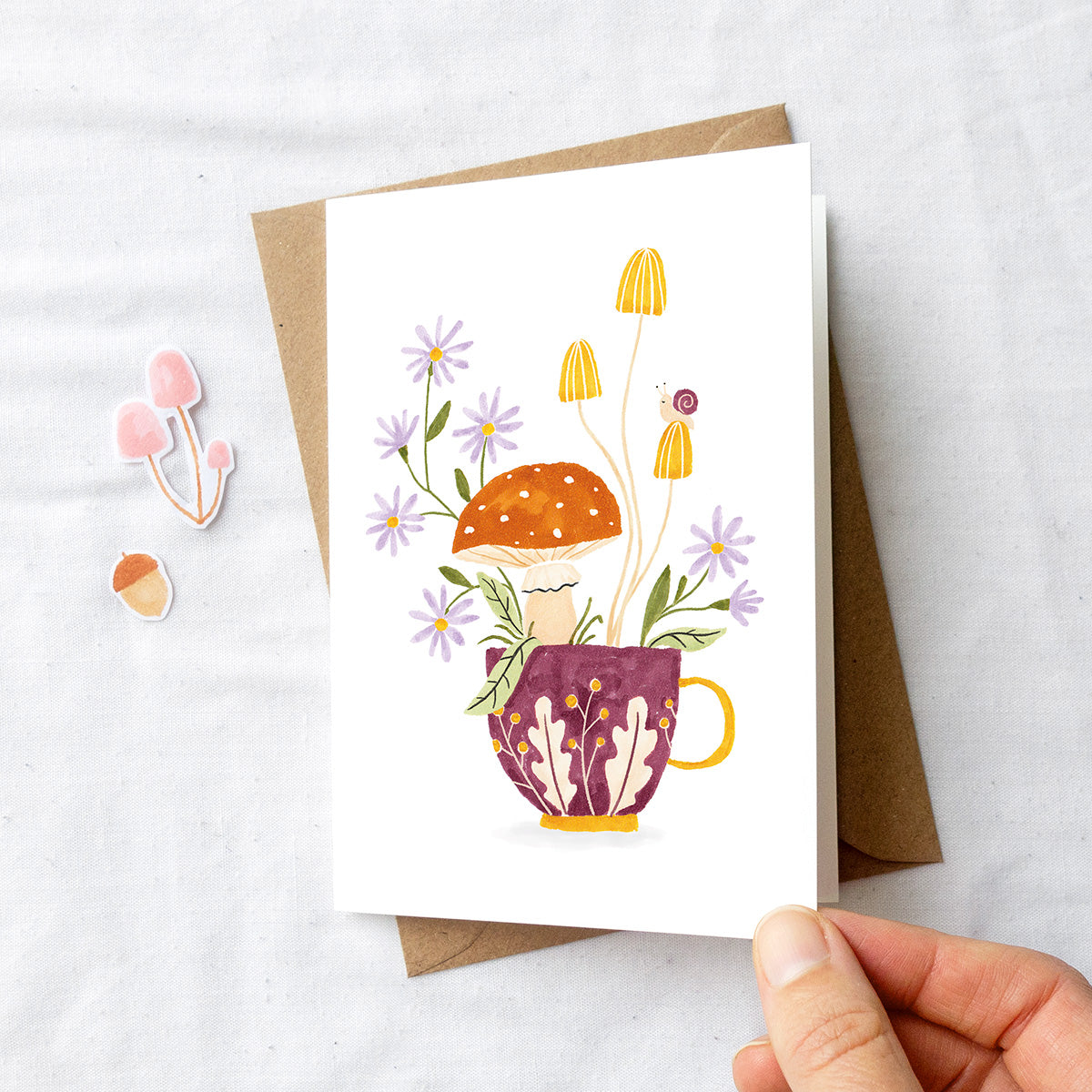 Carte de vœux ''Tasse d'automne''