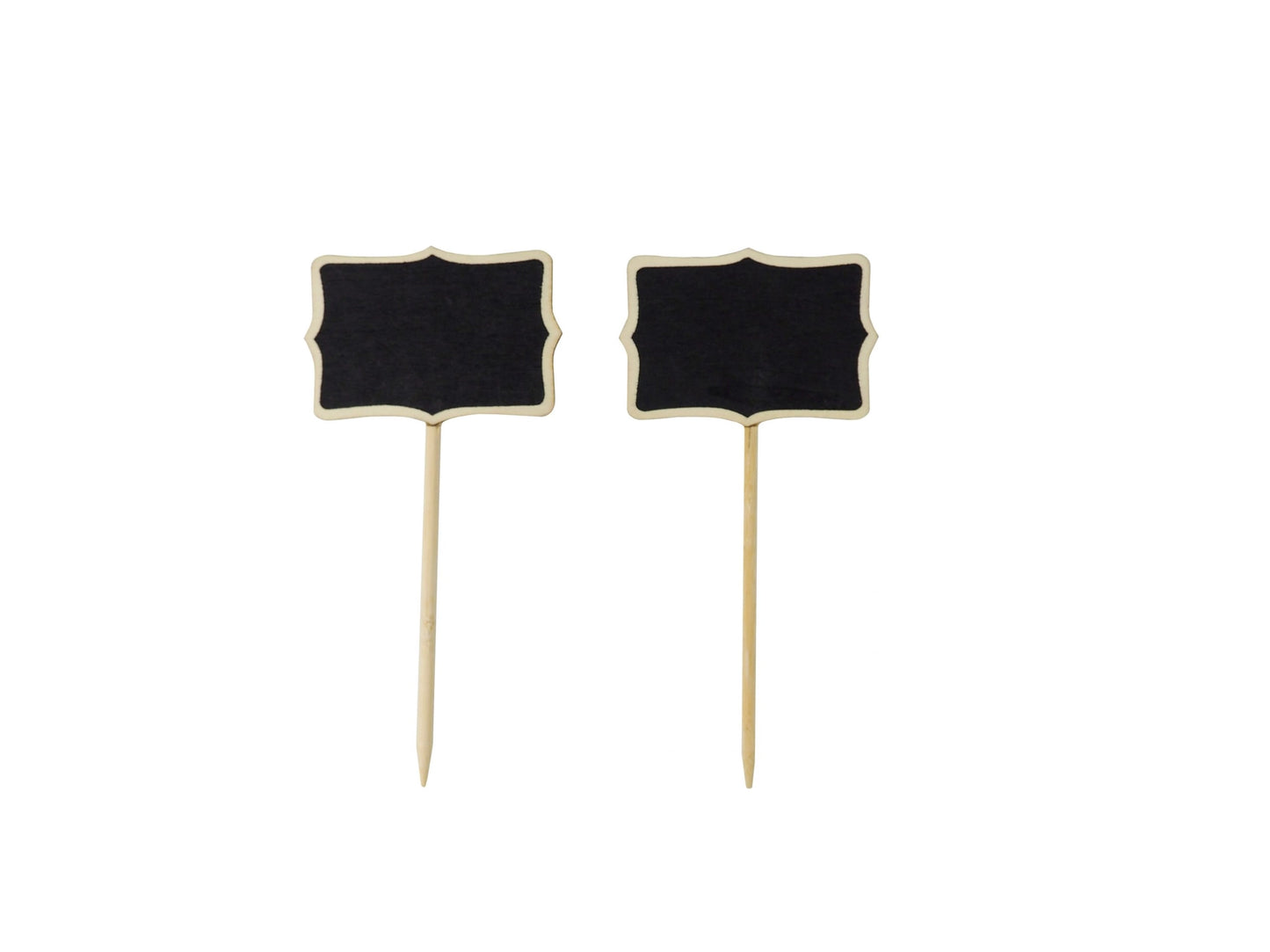 Étiquettes en bambou avec tableau noir 6 pces
