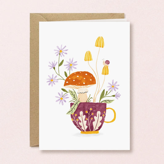 Carte de vœux ''Tasse d'automne''