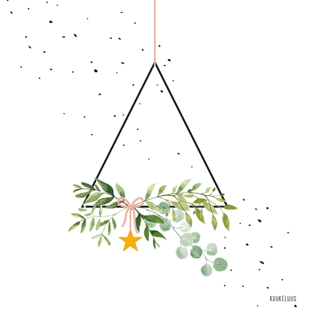 Carte de vœux Noël ''Guirlande''