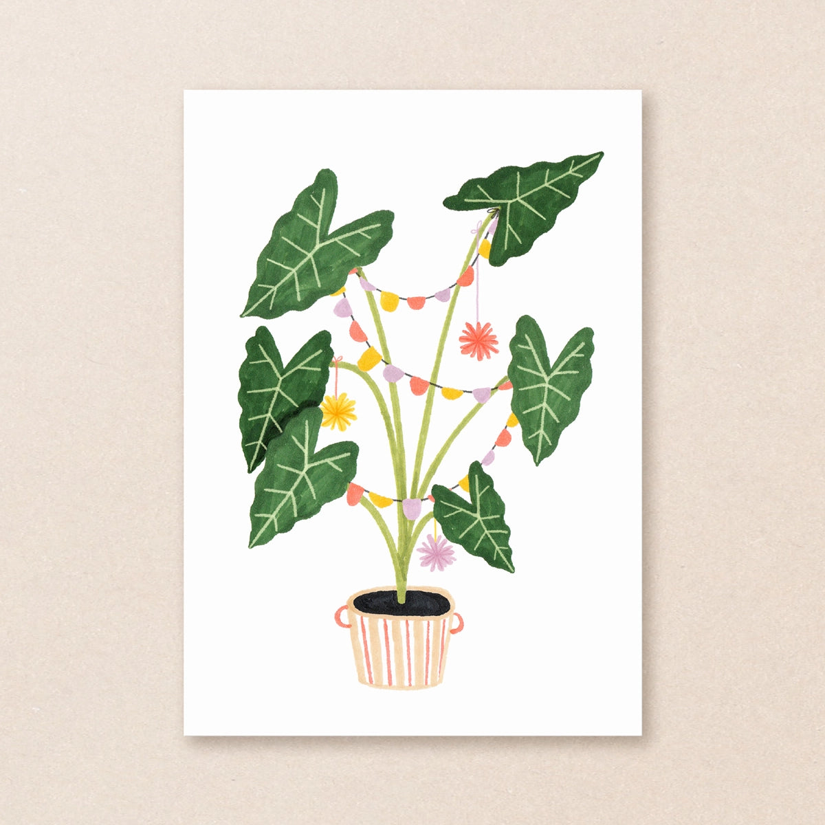 Carte postale ''Alocasia en fête''