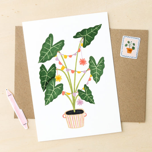 Carte postale ''Alocasia en fête''