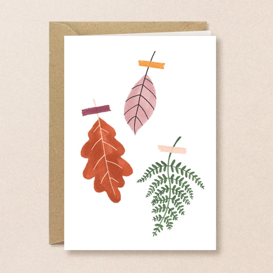 Carte de vœux ''Feuilles d'automne''