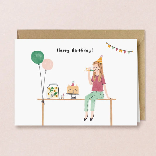Carte de vœux d'anniversaire ''Party table''