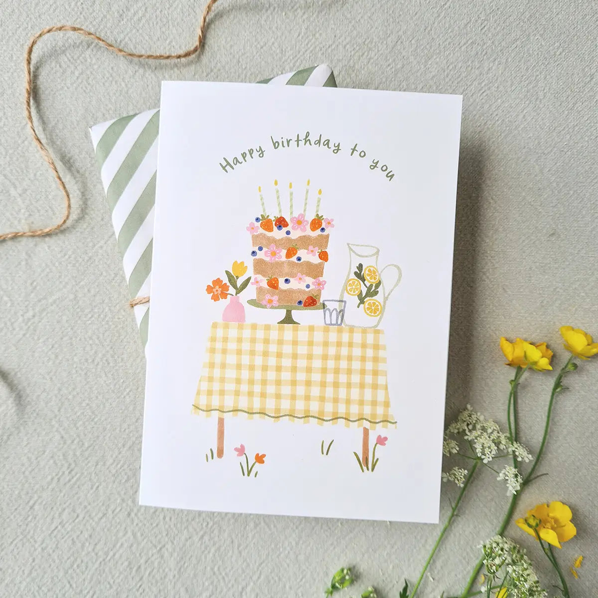 Carte de vœux d'anniversaire ''Gâteau''