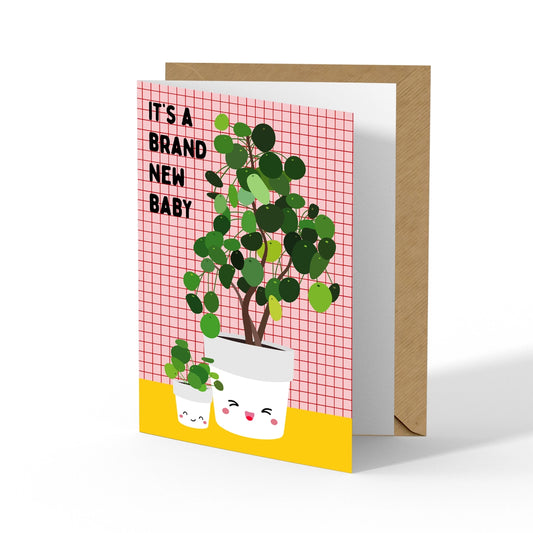 Carte de vœux ''Bébé Pilea''