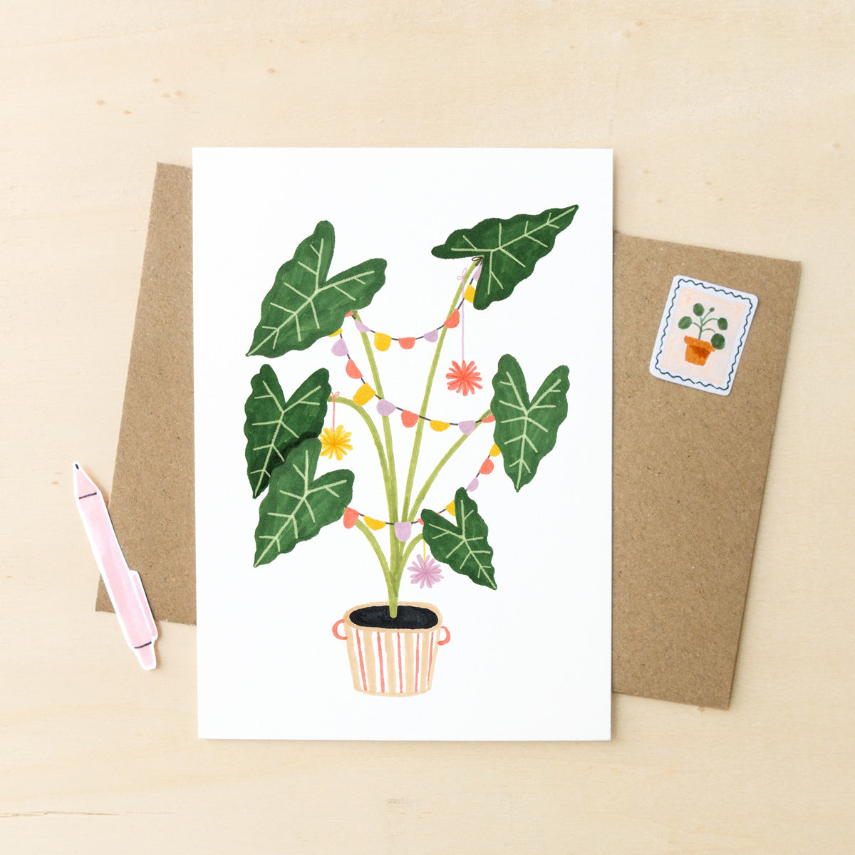 Carte postale ''Alocasia en fête''