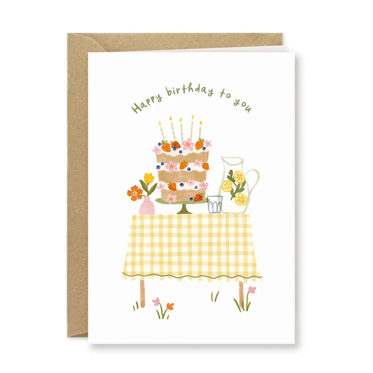 Carte de vœux d'anniversaire ''Gâteau''