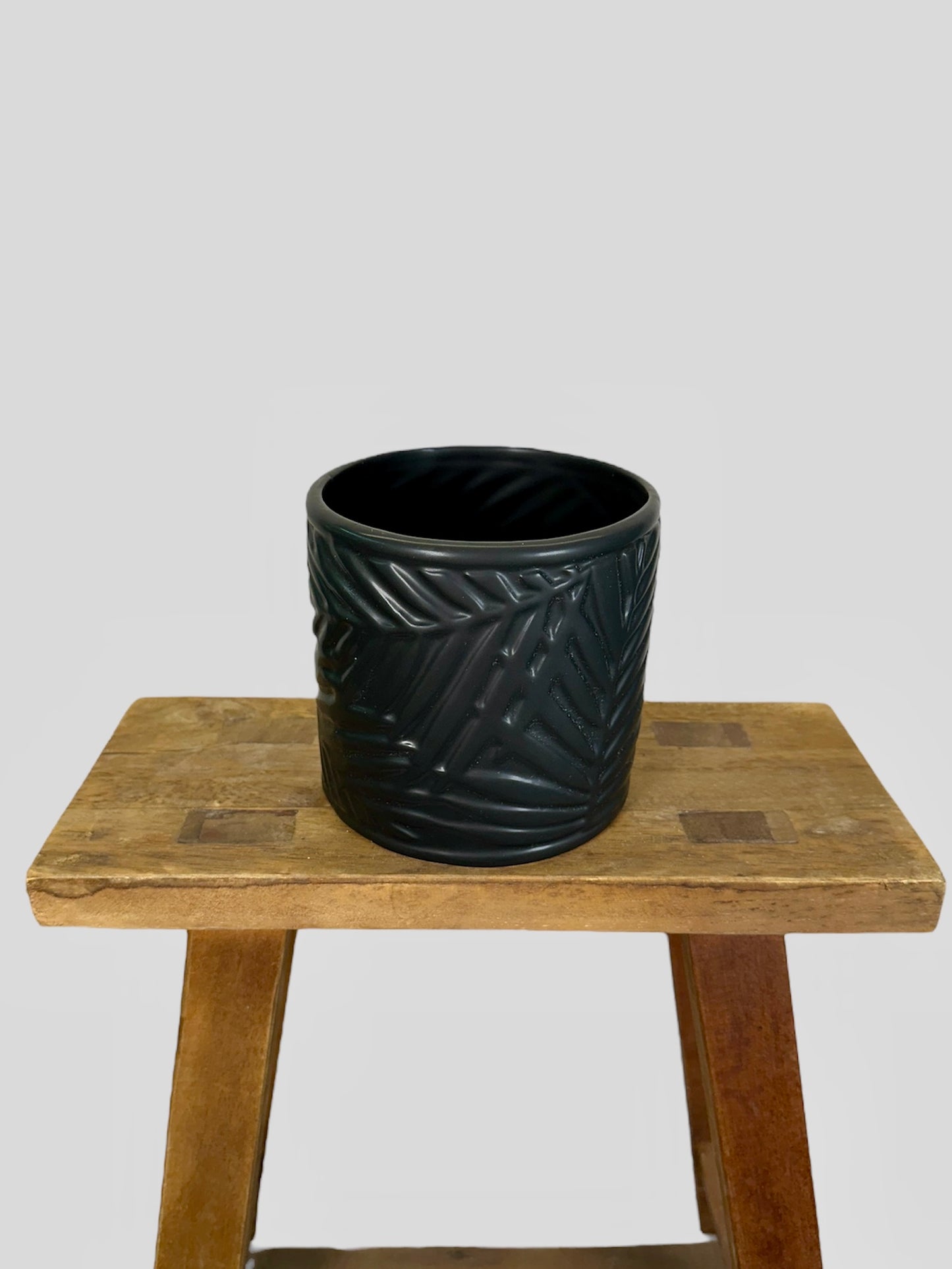 Cache-pot ''Leaf'' noir Ø12 cm