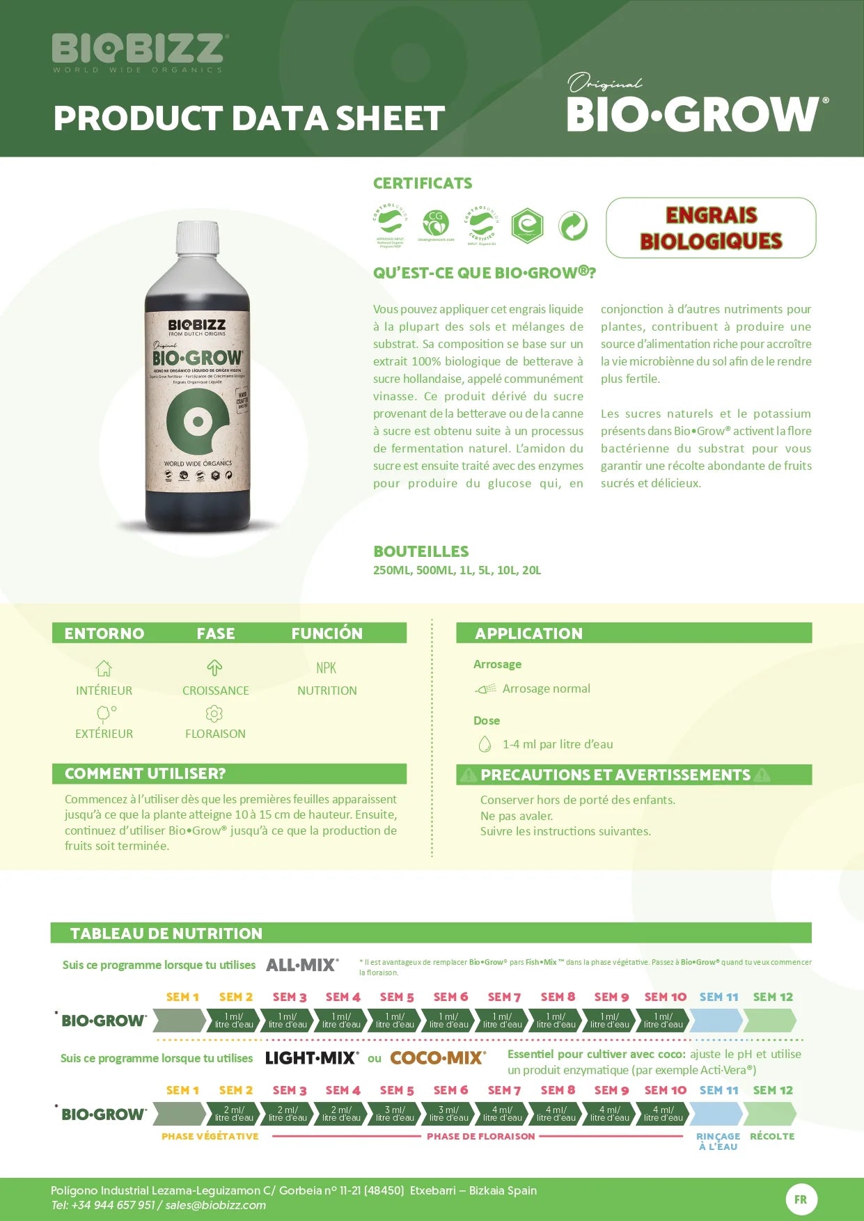 Biobizz - Bio Grow 500ml