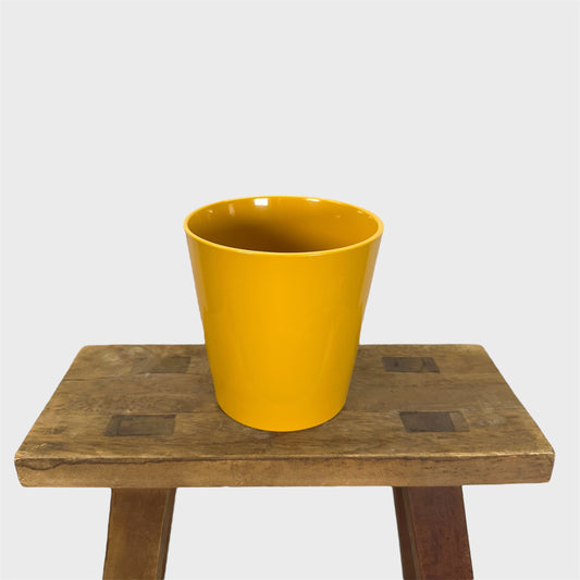 Cache-pot ''Classic'' jaune Ø12 cm