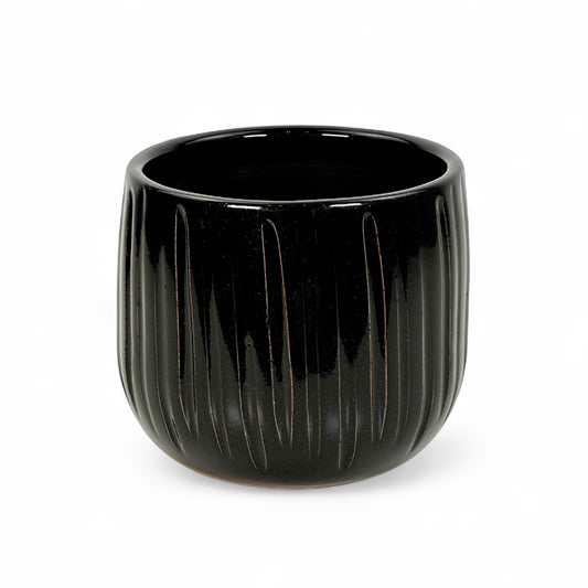 Cache-pot 'Pablo Black Ribble' Ø11.5 cm