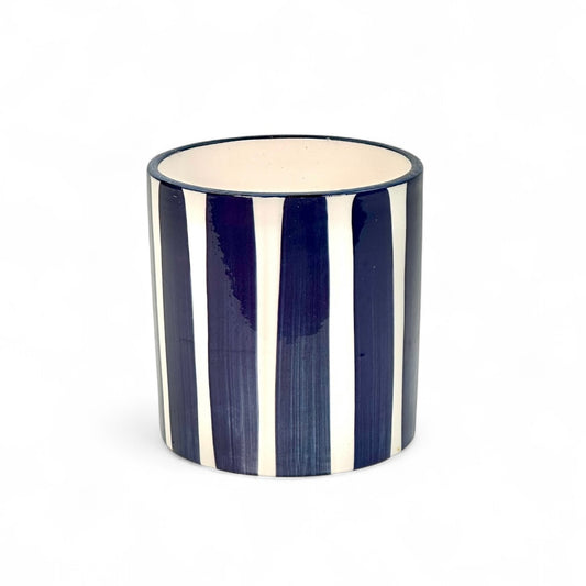 Cache-pot 'Stripe' bleu Ø9 cm