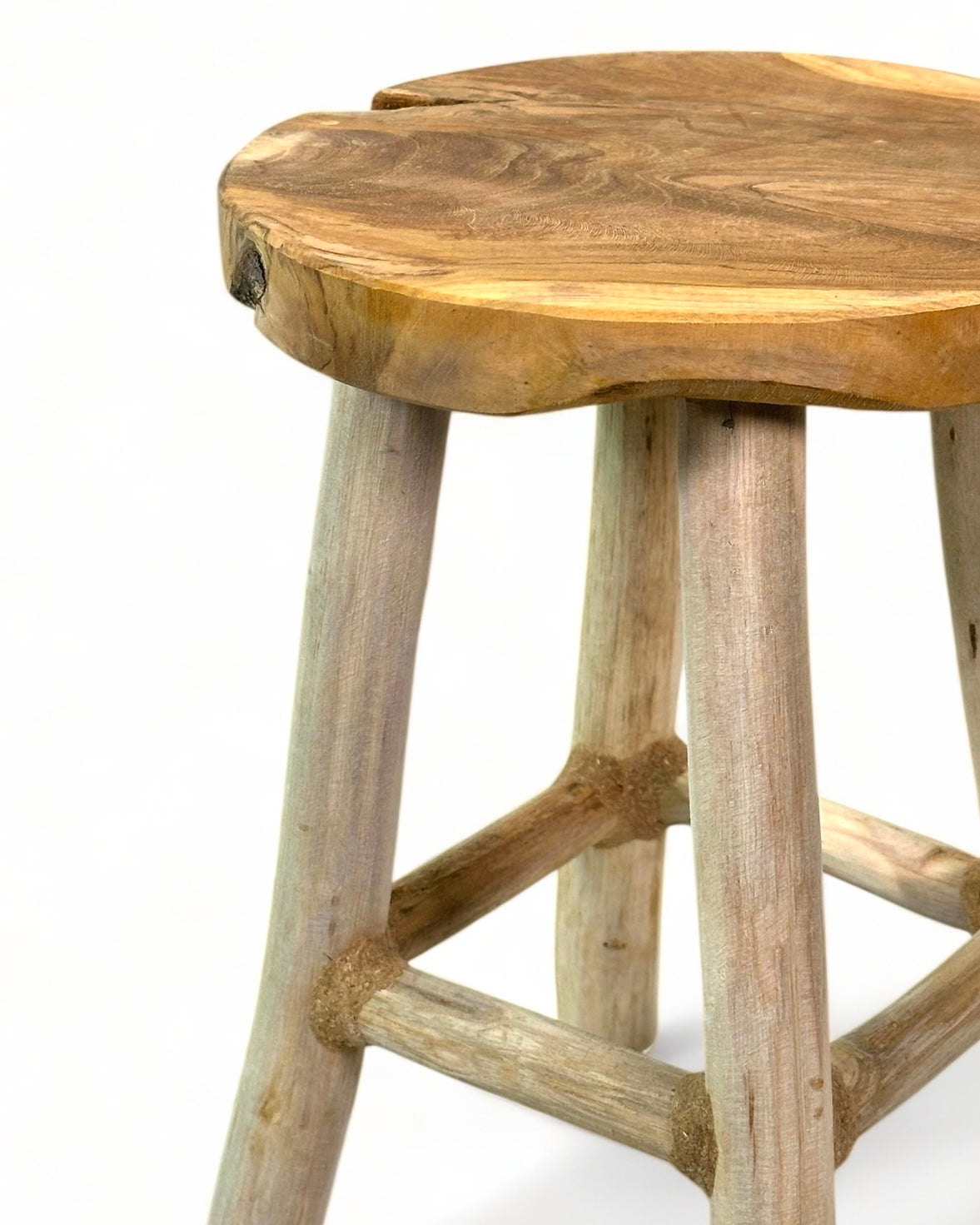 Tabouret décoratif en bois Ø20 cm H27 cm