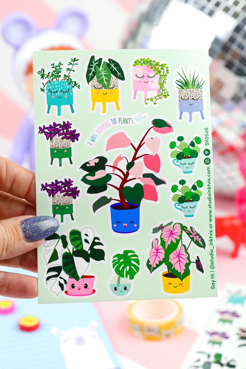 Feuille d'autocollants ''Plants family''