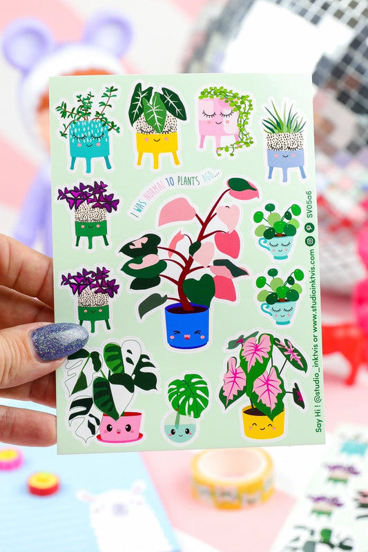 Feuille d'autocollants ''Plants family''