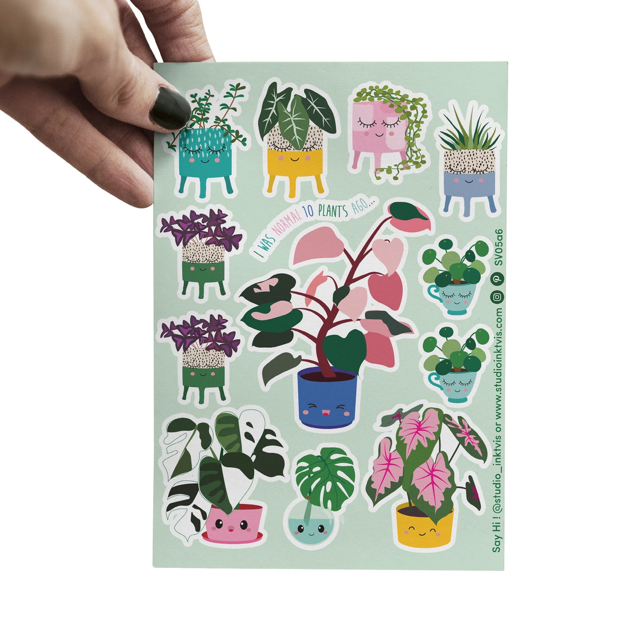 Feuille d'autocollants ''Plants family''