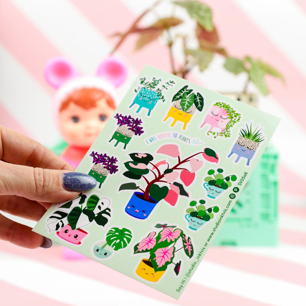 Feuille d'autocollants ''Plants family''